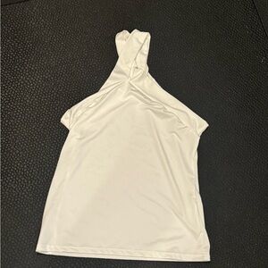 Elegant White One-Shoulder Women's Top